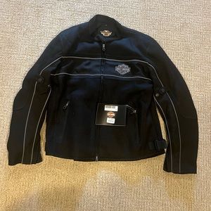New With Tags Harley Davidson Black Hydration Padded Motorcycle Jacket XL